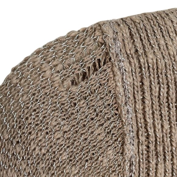 Free People Metallic Knit V-Neck Tunic With Velvet Bell Sleeves, S - Picture 10 of 10